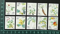 L540 Japan 2023 Record of Nature Series No. 3 Set 10 Used Stamps Plus Free Gift