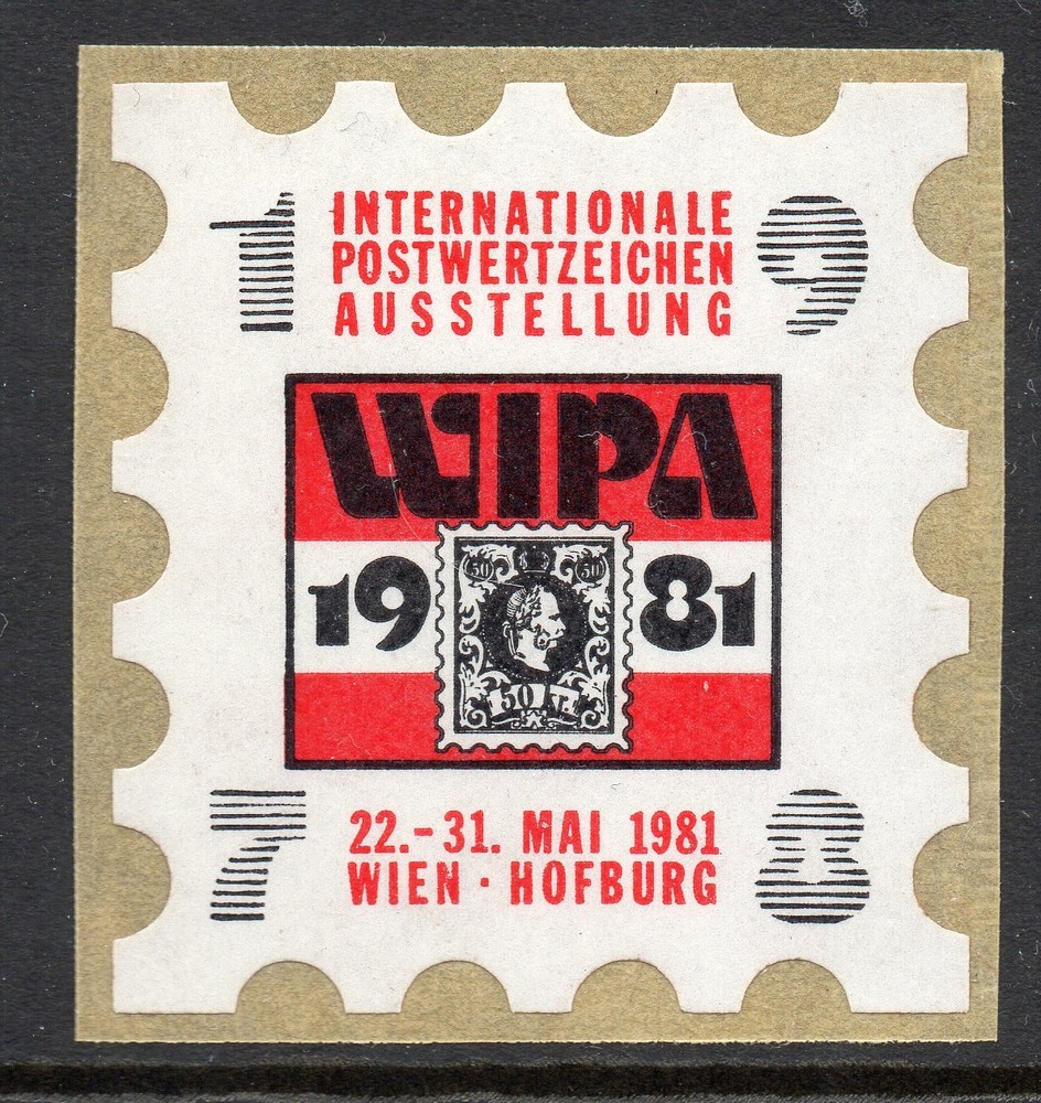 CINDERELLA: 1981 WIPA LABEL, PEEL AND STICK…
