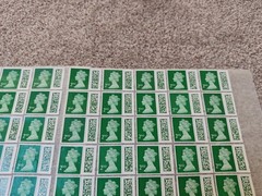 *** 50 2nd Second Class Stamps Unfranked Barcoded Genuine with Original Gum ***