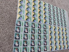 ** 100 × 2nd Second Class Stamps Unfranked Barcoded Genuine With Original Gum **