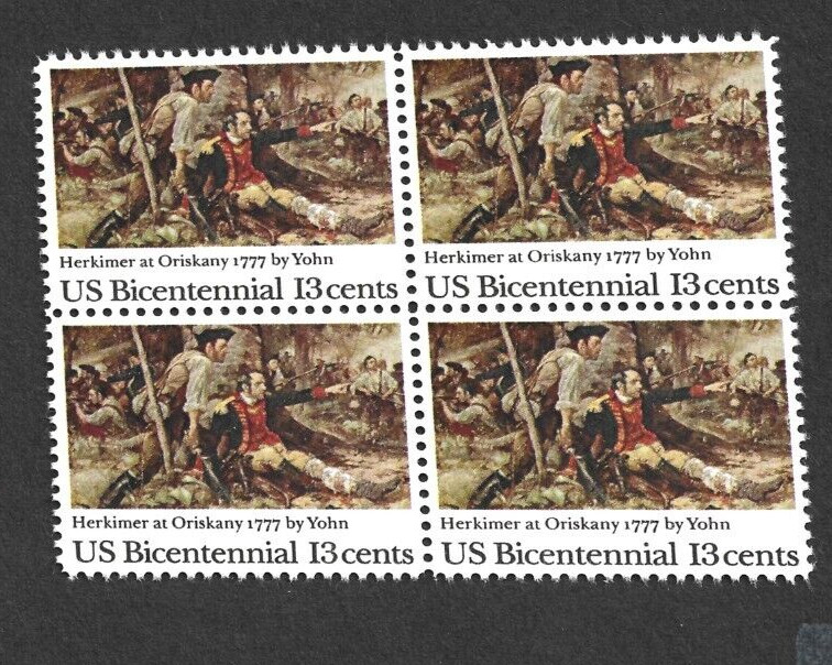 US STAMP 1722 Block OF 4 Herkimer at Oriskany 13c MINT NH OG FREE SHIP