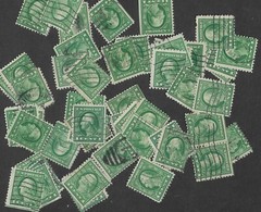 Postage Stamps For Crafting: 1910s-20s 1c George Washington; Green; 50 Pieces