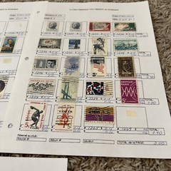 AMAZING USA STAMPS LOT ON BOISBRIAND QUEBEC AUCTION PAGES, FLAGS, EAGLES ETC. #3