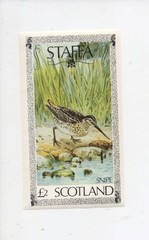 UK local Staffa mnh mint never hinged birds snipe mini sheet
