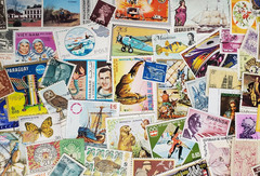 150 Worldwide Stamps -All Different Views & Sizes-Large Medium & Small Stamps