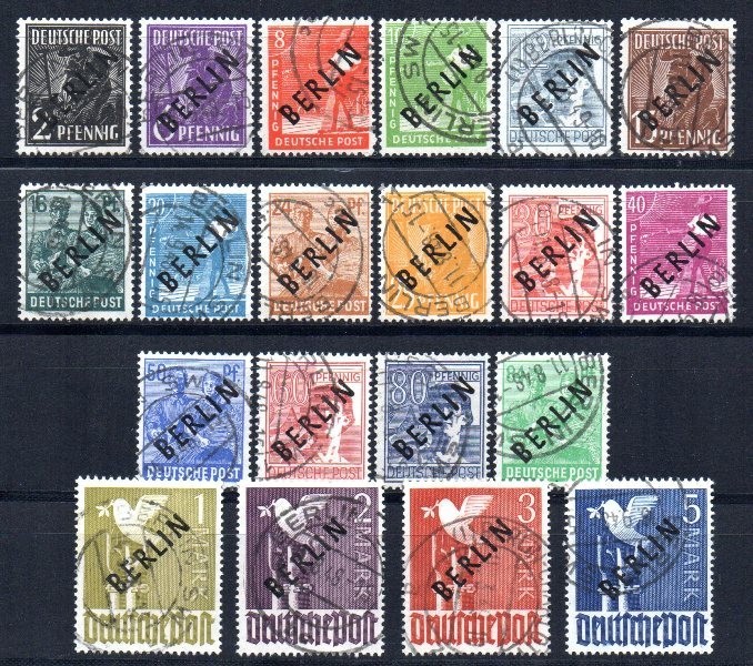 1948-GERMANY- BERLIN Sc.1-20 USED SIGNED