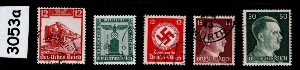 Stamps Adolf Hitler & Officials Third Reich Germany 1933-1945 WWII #3053a