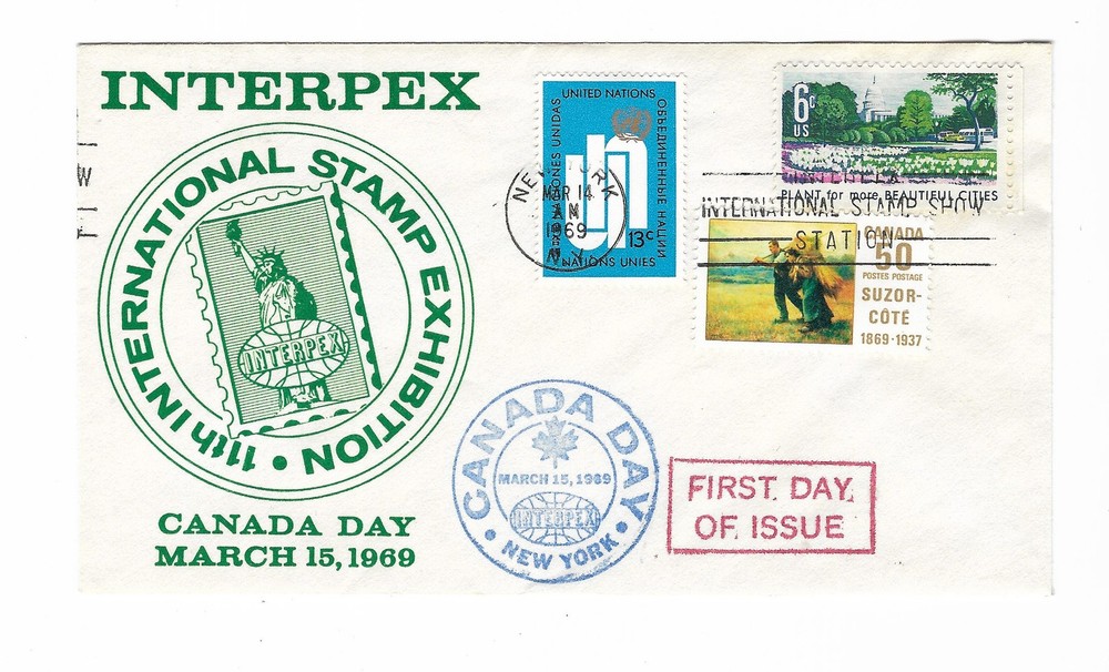 March 15 1969 INTERPEX 11th International Stamp Exposition Canada Day Cover