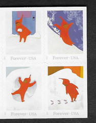 2017 US 5243-5246 BOOKLET BLOCK OF 4 SNOWY DAY FOREVER RATE W/BACK MNH