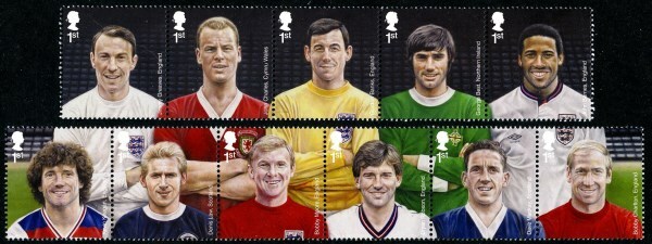 (#152) 2013 FOOTBALL HEROES-BRITISH FOOTBALL LEGENDS MNH SET OF 11
