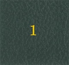 Scott Specialty Series Green Stamp Binder Label 1 Album / Slipcase Spine Number
