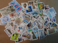 Collection lot 120 different large stamps of West Germany – all 1980s