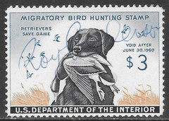 U.S. SCOTT RW26 USED F/VF – 1959 $3 MULTI-COLOR FEDERAL DUCK STAMP