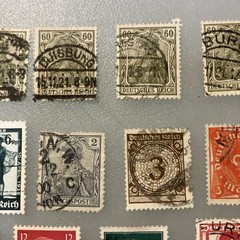 22 (USED/few MLH) Vintage Deutsches Reich/Germany Stamps; 1933- 1945; $1 Ships.
