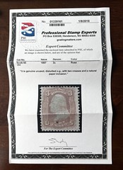 US Stamps; Scott #85 1867 Grilled Issues MINT (Scarce Stamp) w/PSE Cert. $8,000