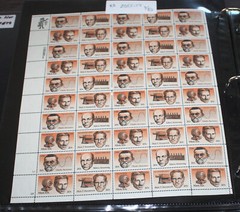 1983 SC# 2055-2058, MINT SHEET OF 50 – AMERICAN INVETORS STAMPS, 20c MULTI-COLOR