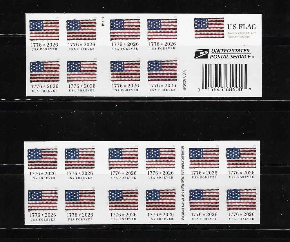 US 2026 Flag Forever Stamp BCA Booklet