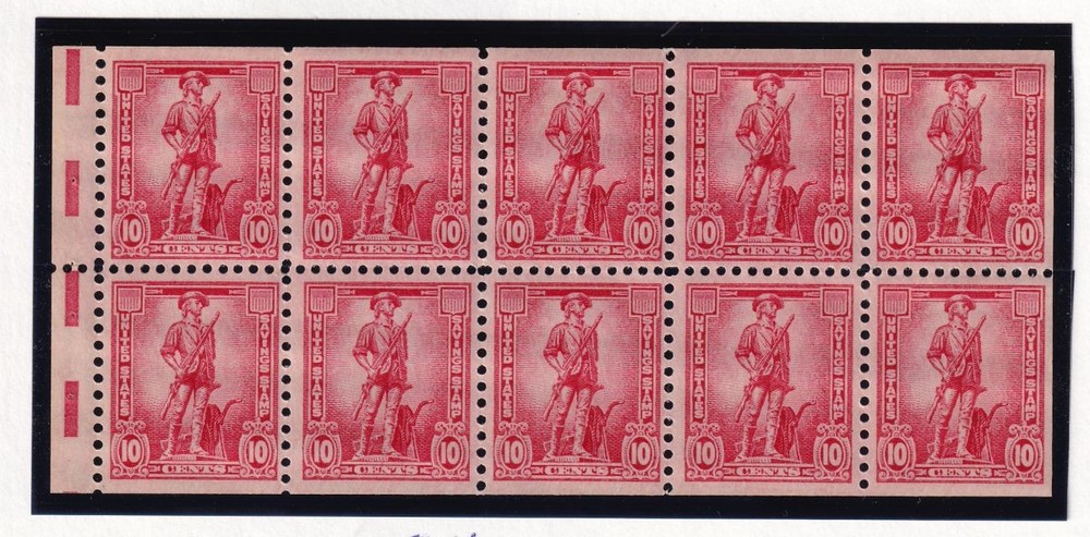 1954 Savings Stamps 10c Sc S1c dry printing MNH nice full original gum (XD