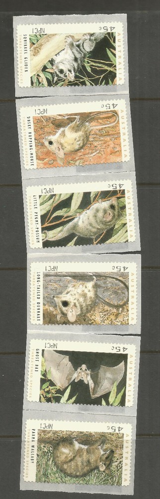 AUSTRALIA DEF 1993 THREATENED SPECIES PEEL AND STICK FORMAT SET UMM