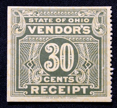 US Stamps Revenue State of Ohio 30c Vendor’s Receipt Tax Stamp GRL20