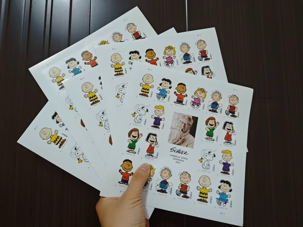 100PC USPS Charles Schulz “Peanuts” Forever Stamps Pane Unused Charlie Brown MNH