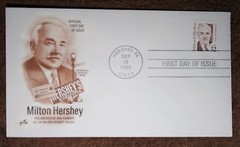 2933 US first day cover FDC Milton Hershey 1995 Artcraft Sept 13 Hershey, PA