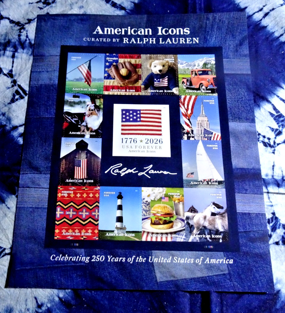 US AMERICAN ICONS (RALPH LAUREN) MNH/SA -13 (F) STAMPS NEW 2026 CELEBRATING 250*