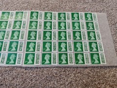 *** 50 2nd Second Class Stamps Unfranked Barcoded Genuine with Original Gum ***