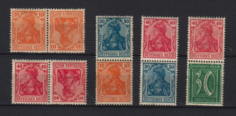 GERMANY REICH GERMANIA ZUSAMMENDRUCKE SMALL COLLECTION MINT (24)