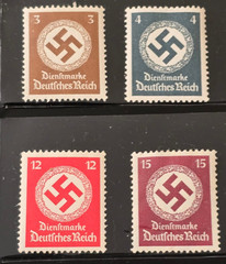 Nazi German THIRD REICH SWASTIKA NSDAP Govt Official Stamp Lot x 8 WW2 WWII