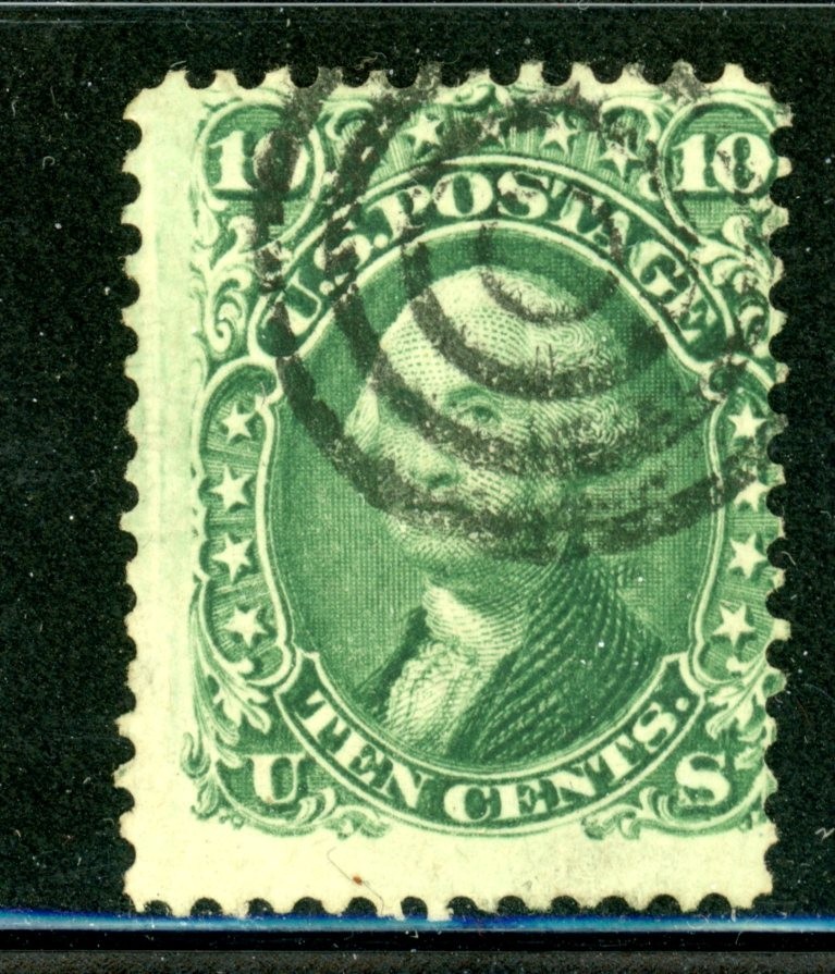 US Scott # 68a – Used – Dark Green – Target Cancel – CV=$90.00 (13-C264)