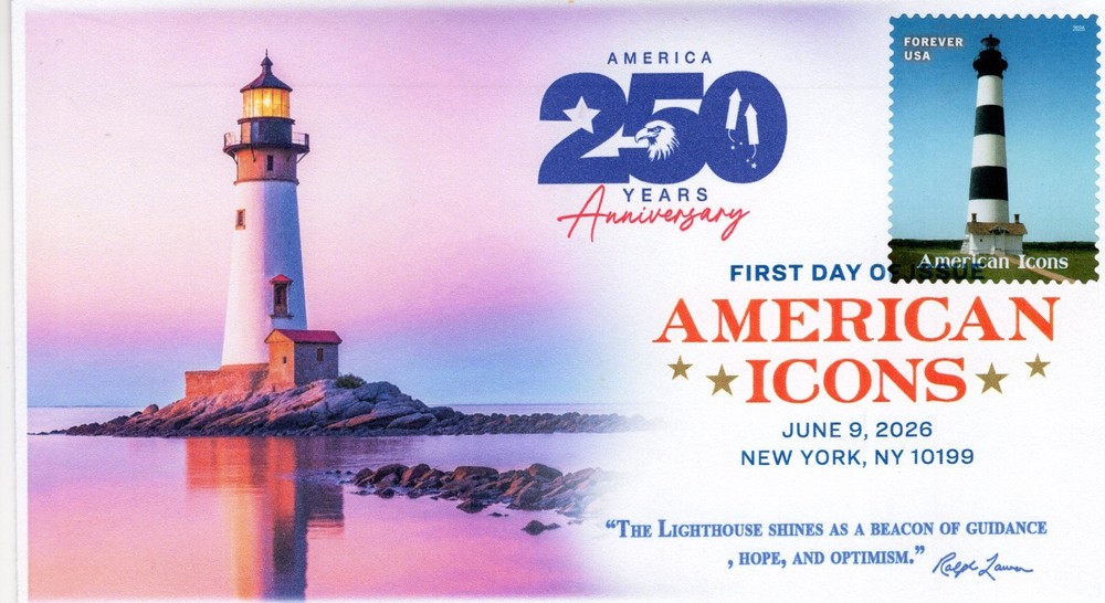 26-203, 2026, American Icons First Day Cover, Digital Color Postmark, Ralph Lau