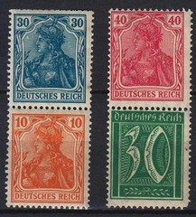 GERMANY REICH GERMANIA ZUSAMMENDRUCKE SMALL COLLECTION MINT (26)