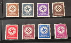 Nazi German THIRD REICH SWASTIKA NSDAP Govt Official Stamp Lot x 8 WW2 WWII