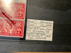 GB stamp error flaw mint block collection KGVI QE *a510