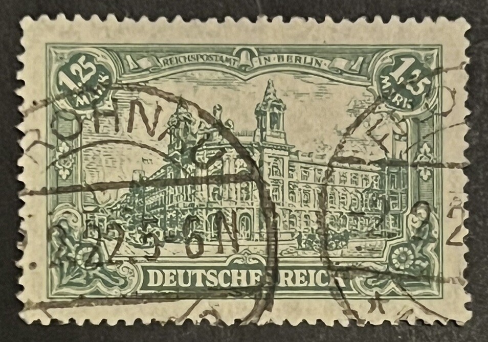 Travelstamps: Germany Deutches Reich Stamp Architecture – 1.25m Used Handstamped