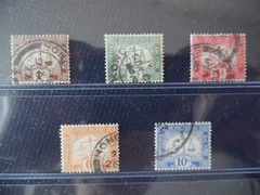Hong Kong SGD1-D5 set of 5 wmk upright FU Cat £30
