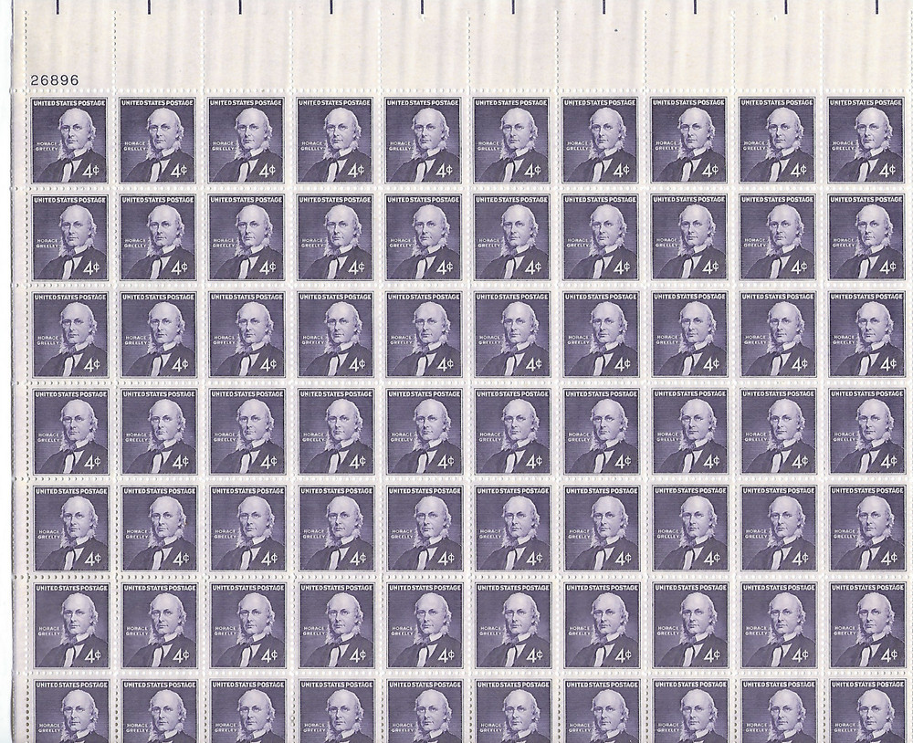 Scott #1177…4 Cent….Sheet of 70…Horace Greeley