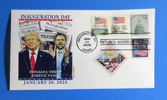 TRUMP VANCE 2025 60th PRESIDENTIAL INAUGURATION COMBO PANDA CACHET W/ DC STAMPS