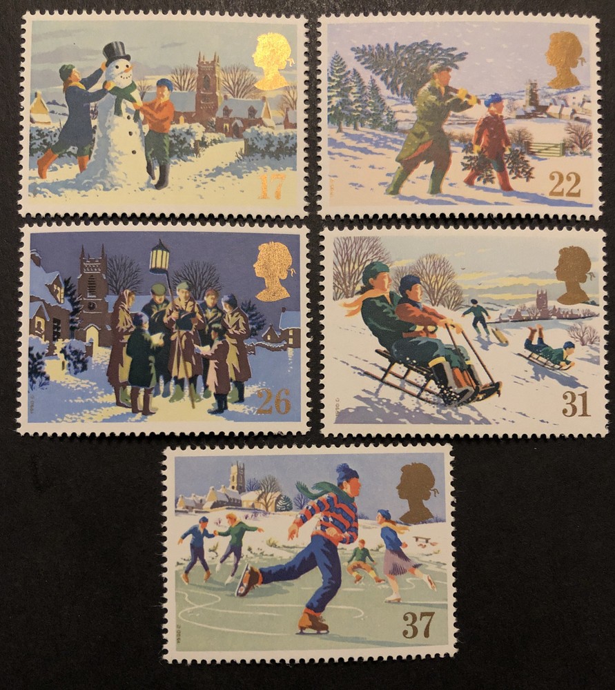 GB 1990 Mint MNH Christmas SG1526 – SG1530 Set – UK Seller – FREE UK P&P!