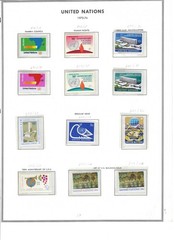 477 United Nations stamps mint from 1971-1997 on album pages all different