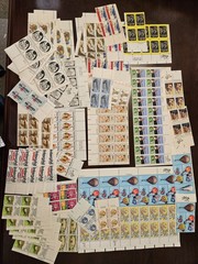 Misc US Postage Stamps Lot In Plate Blocks, Singles & Multiples Mint