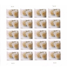 2011 USPS Forever Stamps WEDDING WHITE ROSES 5 Sheets of 20/sheet total 100