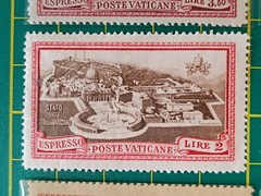 Vatican special delivery stamps 1933-1945, Sc SD2, Set of 6, MNH