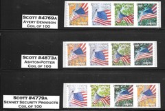 Scott #4769a-6019 2013-2025 Flag Definitive Singles and Pairs-10 COMPLETE SETS!!