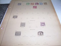 9 ANTIQUE GERMAN STAMPS: “7 NORDDEUTSCHER POSTBEZIRK 1868 & 2 HAMBURG 1869-1870