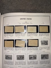 US 1893 Columbian Exposition Stamps on Album Page 1c-8c Multi-Color UNUSED