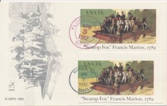 #UX94 Swamp Fox Francis Marion Andrews cachet First Day cover Dual cancel combo