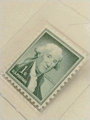 Uncirculated 1954 George Washington 1 ¢ Cent Stamp Rich Green Color Original Gum
