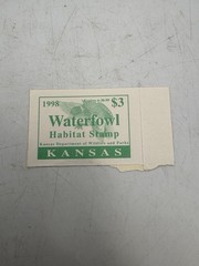 Kansas 1998 State Duck Stamp Mallard Green Peel And Stick Stamp